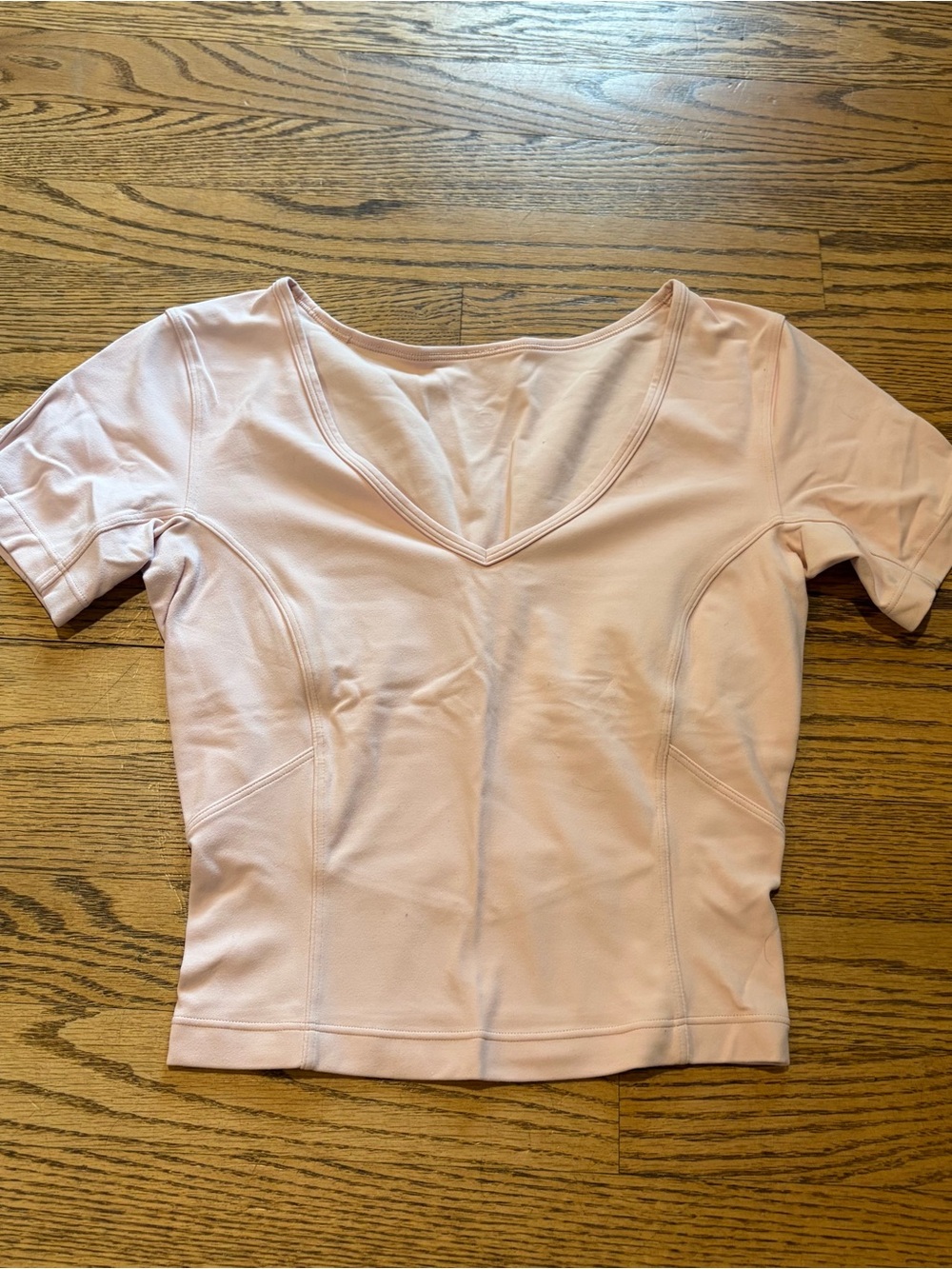 Lululemon Nulu Cropped Slim Yoga Short Sleeve Pink Mist